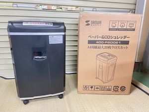 C232 beautiful goods moving . settled Sanwa quiet sound business use electric shredder Cross cut 20 sheets same time cutting ho chi Kiss DVD CD card correspondence continuation 60 minute 26L 400-PSD021