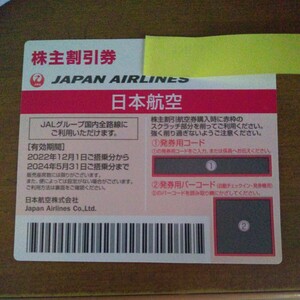 JAL 株主優待券　24年5月31日まで　1枚