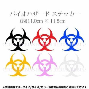 送料無料 激シブ 怖い バイオハザード ステッカー 【ブラック】 biohazard 生物 災害 ゾンビ カスタム シール リアガラス sticker 外装