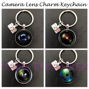 送料無料 【Aタイプ】 カメラ レンズ チャーム キーホルダー キーリング camera lenz zoom チャーム