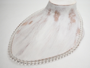 N792　ストーン　ネックレス　天然石　クリスタル　水晶　K18　60cm　39ｇ　Vintage stone necklace