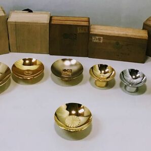 24KGP 金杯　札幌オリンピック記念杯　金張朱肉　まとめ売り　木箱　米寿