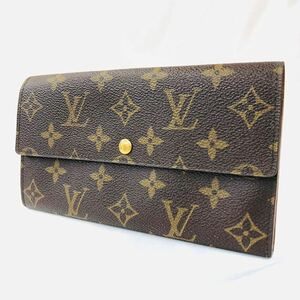 LOUIS VUITTON ポシェット ポルトモネ クレディ モノグラム 二つ折り長財布 M2