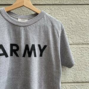 90s USA古着 US ARMY プリントTシャツ 半袖Tシャツ 米軍実物 シングルステッチ アメリカ古着 vintage ヴィンテージ Mサイズ 杢グレー 美品