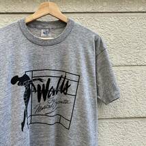 80s USA製 グレー プリントTシャツ 半袖Tシャツ 杢グレー SNEAKERS Walls アメリカ製 古着 vintage ヴィンテージ ミュージカル ④_画像1