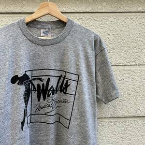 80s USA製 グレー プリントTシャツ 半袖Tシャツ 杢グレー SNEAKERS Walls アメリカ製 古着 vintage ヴィンテージ ミュージカル ④