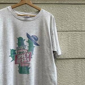 90s USA製 グレー プリントTシャツ 半袖Tシャツ サボテン SUGAR CREEK アメリカ製 古着 vintage ヴィンテージ Lサイズ ウエスタン