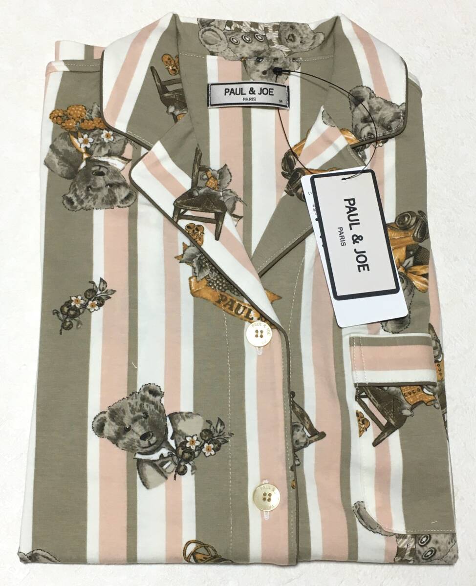 【新品】ポール&ジョー ニャンニャンプリントパジャマ(M)アイボリー 即決☆ポール&ジョー PAUL & JOE ニャンニャンプリントスリー