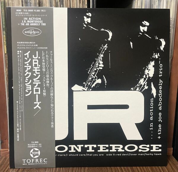 送料込み　JAZZ LP /J.R. MONTEROSE IN ACTION Plus The Joe Abodeely Trio/studio4 復刻トイズファクトリー盤帯付 