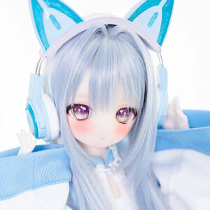 『ねねこ』 DDH-01 カスタムヘッド SW肌（セミホワイト）+レジンアイ2種 ドルフィードリーム MDD Mini Dollfie Dream 拗ねる子