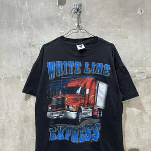 USA90s古着 WHITE LINE EXPRESS Tシャツ 企業物