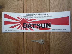 送料無料 Datsun Japanese Flag Helmet Sticker ダットサン ヘルメット ステッカー シール デカール バイク 305mm x 58mm