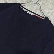 美品/希少Lサイズ● モンクレール MONCLER マグリア 半袖 Tシャツ ロゴワッペン 袖ロゴ トリコロール 黒 ブラック Lサイズ_画像2