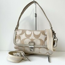 COACH コーチ 2way ショルダーバッグ シグネチャー キャンバス ハンドバッグ ワンショルダー_画像1