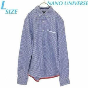 NANO UNIVERSE ナノユニバース ギンガムチェック柄シャツ B1855