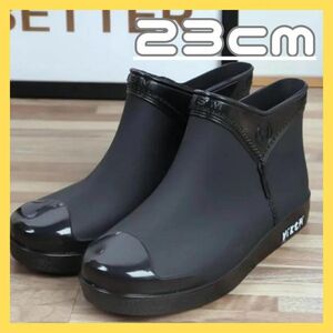 * new goods *23 centimeter rain boots lady's black black slip prevention rain. day casual 