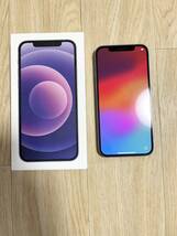 【used品】Apple iPhone12 128GB Purple A2402 MJNJ3J/A バッテリ100% SIMフリー_画像1