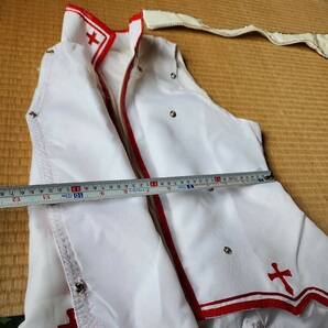 ソードアート・オンライン アスナ Mサイズ同等 一円スタートコスプレ衣裳 (汚れが落ちていません) ウィッグあり 白と赤にシルバーの画像2