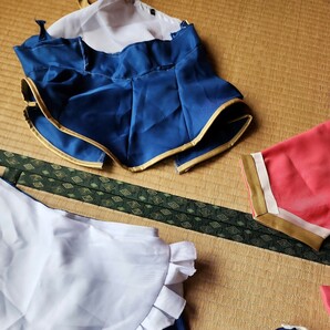 プリンセスコネクト スズメ Mサイズ同等 一円スタートコスプレ衣裳 ウィッグあり 藍色に白にピンク 薄いゴールドテープの画像7