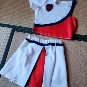  Cheer girl S size same etc. one jpy start cosplay .. rubber entering . elasticity equipped Mark is print white . red . navy blue color inner attaching 