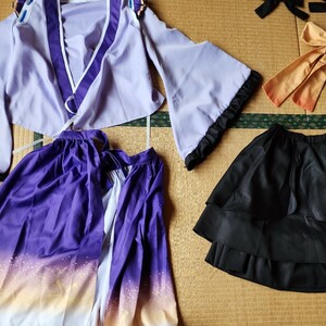  Princess Connect civilization S размер один иен старт костюмированная игра .. юбка 3 слой orange цвет . чёрный. лента hida. конструкция . стиль 