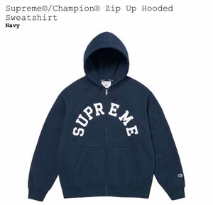 Supreme Champion Zip Up Hooded Navy L パーカー スウェット 24SS