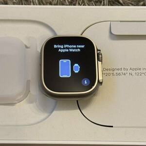 Apple Watch Ultra 2 GPS＋Cellularモデル 49mm チタニウムケースとオレンジオーシャンバンド MREH3J/A