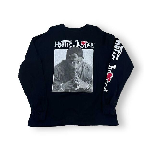 Poetic Justice 2PAC Tシャツ ラッパーT ロンT 袖ロゴ