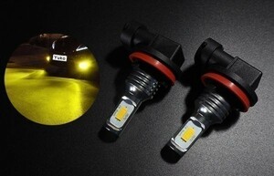 車検対応 黄金色 イエロー H8 H11 H16 LED フォグランプ DA17V/DA64V エブリィバン DA64W/DA17W エブリィワゴン 2個セット黄色