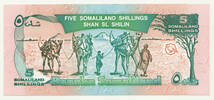 【未使用】ソマリランド 5シリング紙幣 1994年版 ピン札 P-1 A06_画像2