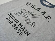 【送料無料 34%OFF】HOUSTON ヒューストン プリント リンガーTシャツ 「U.S.A.A.F」 NO.22103 H.GRAY×NAVY_Mサイズ_画像4