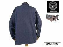 【送料無料 34%OFF 】HOUSTON ヒューストン USAコットン シャンブレー WORKシャツ 「U.S.N」 NO.41092 VINTAGE WASH_17 (XL相当)_画像4