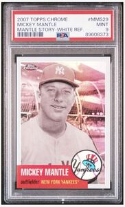 2007 TOPPS CHROME MANTLE STORY MMS29 MICKEY MANTLE WHITE REFRACTOR psa9 200枚限定