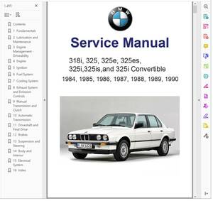 BMW E30 3 series Work shop manual service manual service book wiring 