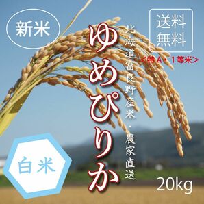 ゆめぴりか　白米20kg お米　米　ブランド米　農家直送　精米価格　特A米　小分け対応可　北海道米　1等米