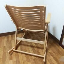 【美品】折り畳み ロッキングチェア 木製 デッキチェア インテリア 椅子 家具_画像5