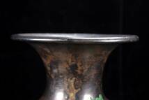 ◆楾◆ 時代 松鳥彫刻 銀製 花瓶 28cm 847g 唐物骨董 [G6]SS/24.4廻/IT/(100)_画像2