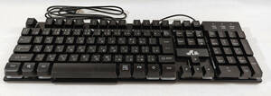 [1 jpy exhibition ]Rii multimedia keyboard RGB LED backlight attaching ge-ming keyboard numeric keypad wire black black RK100+