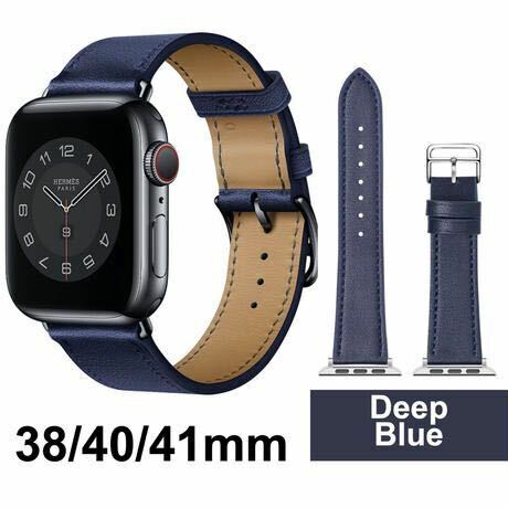 Apple Watch バンド 合皮 38/40/41mm ディープブルーApple バンド Watch ベルト アップルウォッチ 