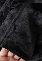 新品■北欧style*WARMTH 黒*メンズ 高級バスローブ luxury 高品質パイル素材 モコモコ ユニセックス ガウン ブラック 紳士 セレブ仕様_画像5