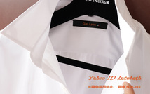 新品■GianLarini カッターシャツ 白 44/XXL メンズ Yシャツ ビジネス 長袖 シャツ シンプル 薄手 紳士 ドレスシャツ ホワイト 高品質 収縮_画像4