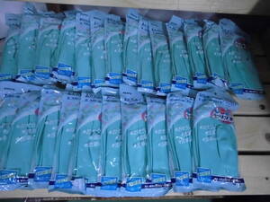  new goods unopened made in Japan | rubber gloves .. hand green | M size 10 sheets | L size 14 sheets total 24 sheets 