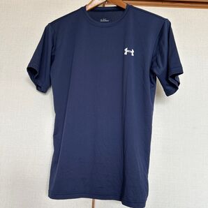 アンダーアーマー ゆったりネイビー SM ヒートギヤ 半袖Tシャツ