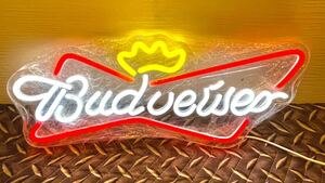 バドワイザー LEDネオンサイン 3色 USB電源 調光調整付 ガレージ Budweiser アメリカン雑貨 ダイナー 看板 バー ビール パブ ネオン管 