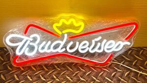 バドワイザー LEDネオンサイン 3色 USB電源 調光調整付 ガレージ Budweiser アメリカン雑貨 ダイナー 看板 バー ビール パブ ネオン管