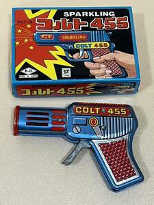 60 годы подлинная вещь Colt 455 gun Vintage жестяная пластина игрушка Showa Retro 