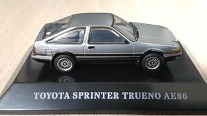 【中古品】 1/64 TOYOTA SPRINTER TRUENO AE86 銀 F-TOYS ハチロク