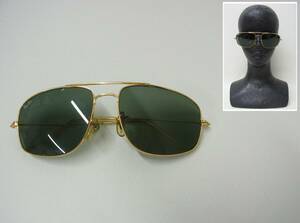 ビンテージ レイバン☆Ray-Ban B&L W0962 XTBJ サングラス☆58□17 ボシュロム ゴールド アメリカ USA RayBan 度無し 現状 vintage 60