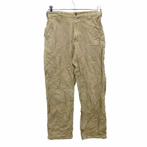 2405-723 Carhartt ワークパンツ W32 カーハート ルーズオリジナルフィット ベージュ コットン 古着卸 アメリカ仕入