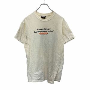 t2405-3216 sportex 半袖 プリント Tシャツ Sサイズ バックプリント イエロー コットン USA製 古着卸 アメリカ仕入